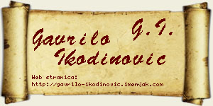 Gavrilo Ikodinović vizit kartica